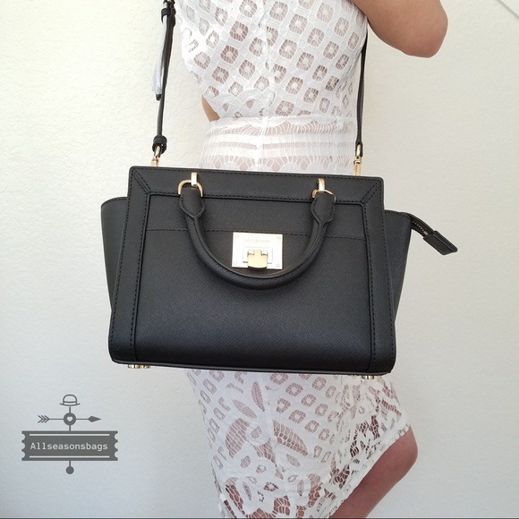 Michael Kors Handbags - Michael Kors Tina Small messenger satchel black